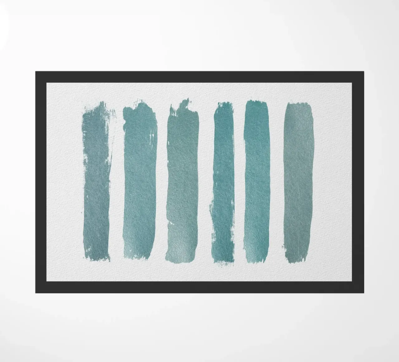 Turquoise Shadow doormat by Orara Studio