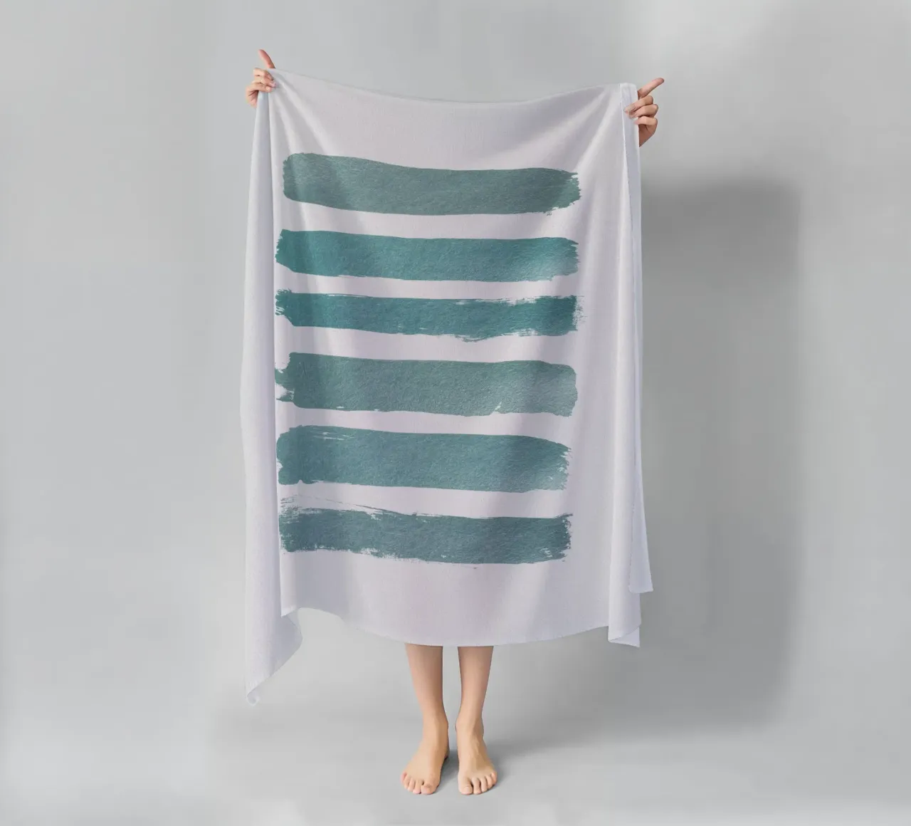 Turquoise Shadow beach towel by Orara Studio