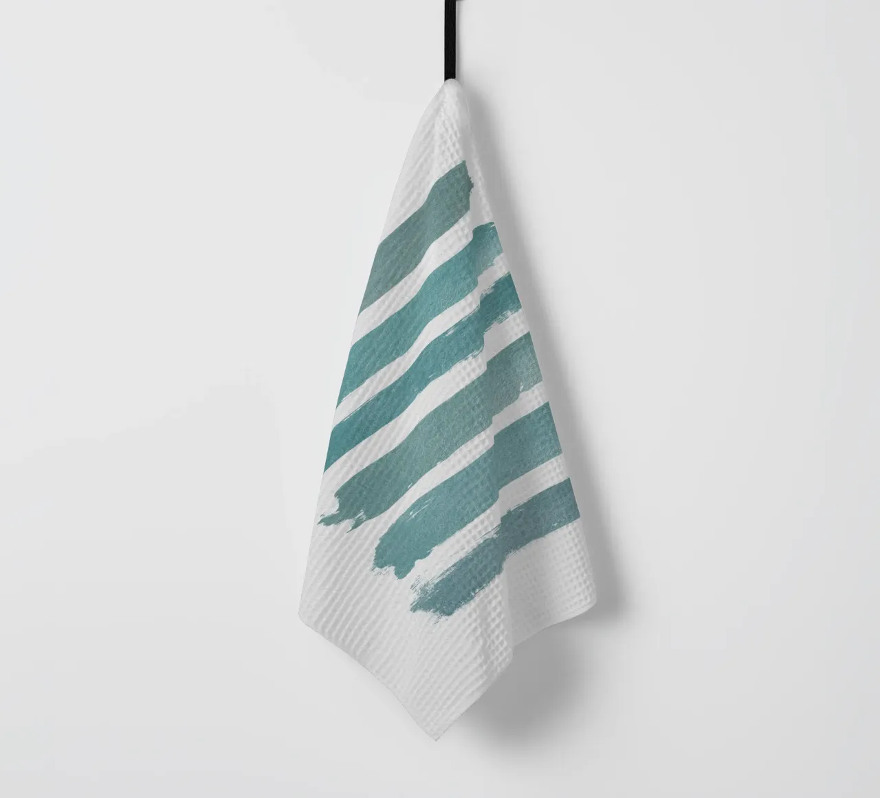 Turquoise Shadow tea towel by Orara Studio