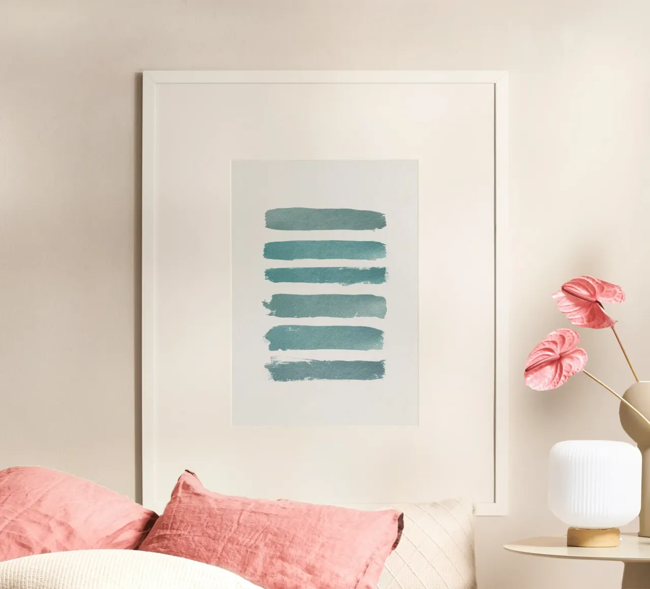 Turquoise schaduw hahnemühle van Orara Studio