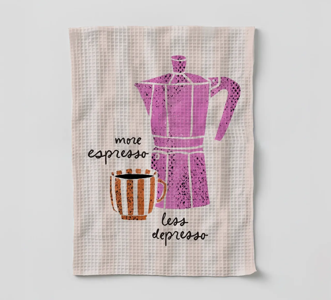 more espresso. less depresso. canovaccio da cucina da moDeern