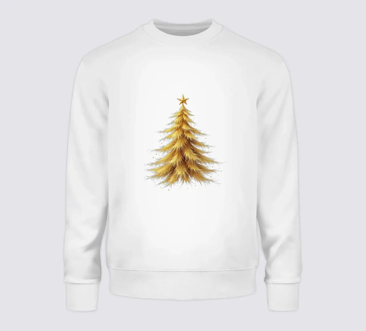 Christmas tree_gold coloured sweatshirt by Farbträume