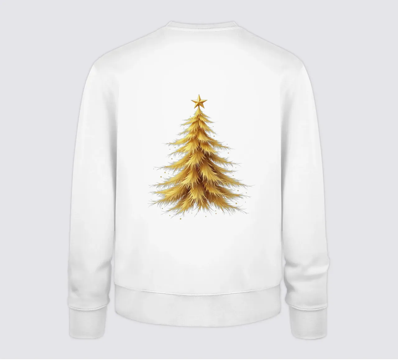 Christmas tree_gold coloured sweatshirt by Farbträume