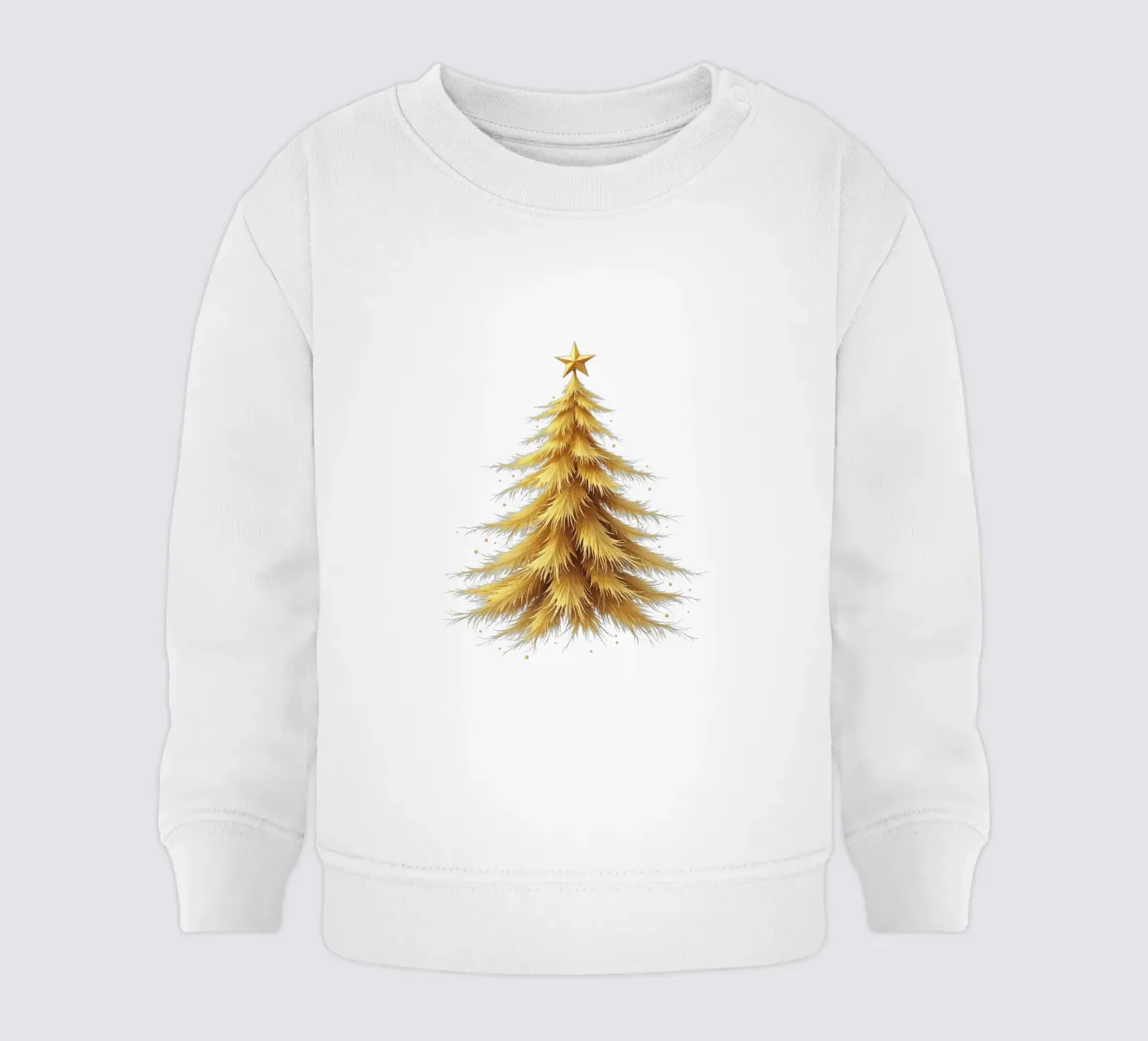 Albero di Natale_color oro felpa neonato da Farbträume