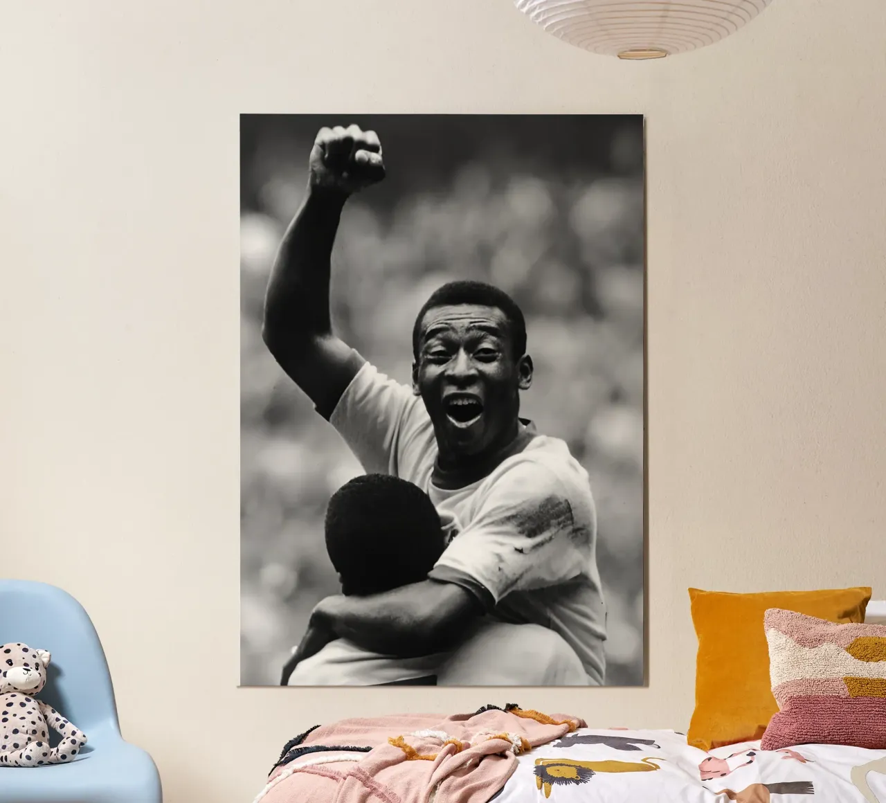 Pelé poster da Black White Poster