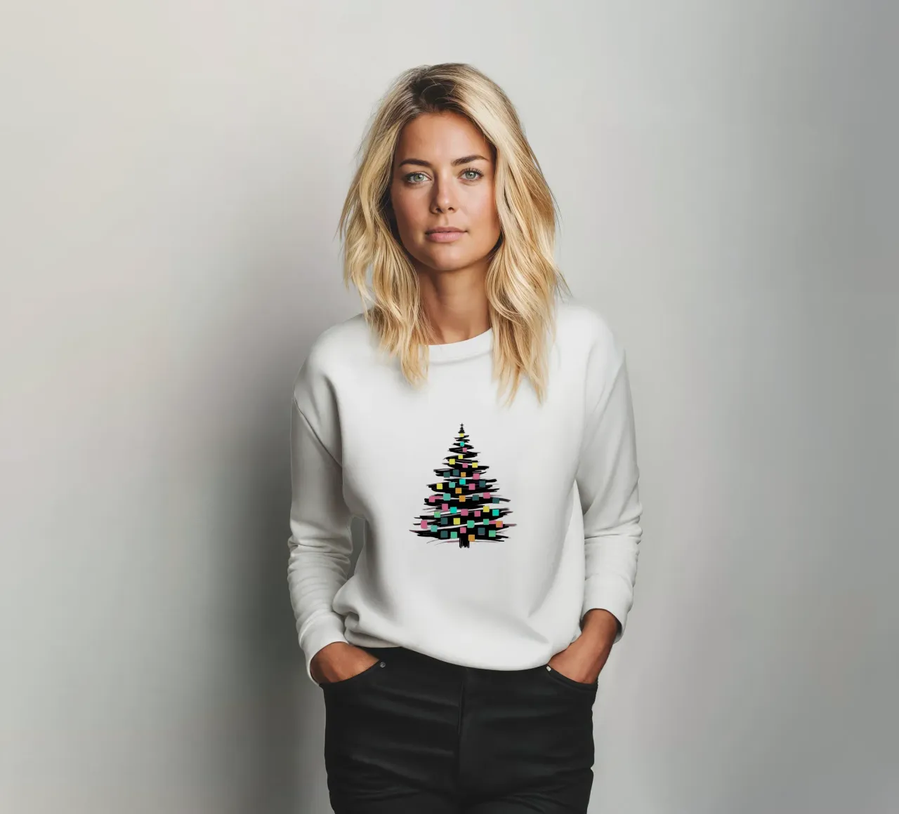 Albero di Natale_colorato felpa da Farbträume