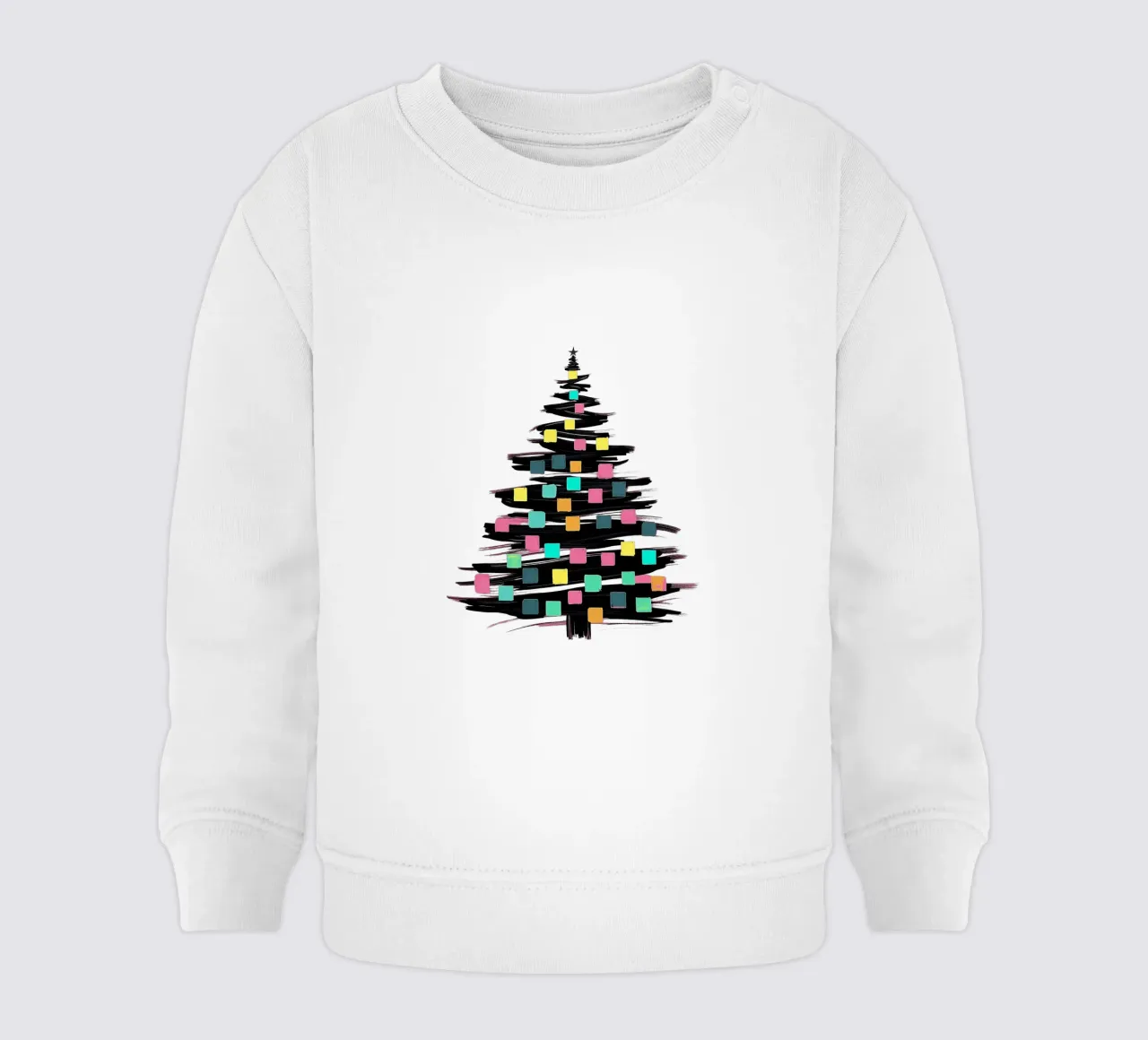 Christmas tree_colourful baby sweatshirt by Farbträume