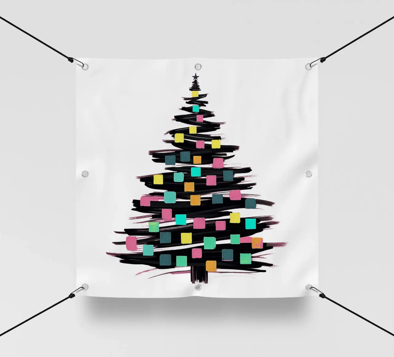 Albero di Natale_colorato telo in pvc da Farbträume