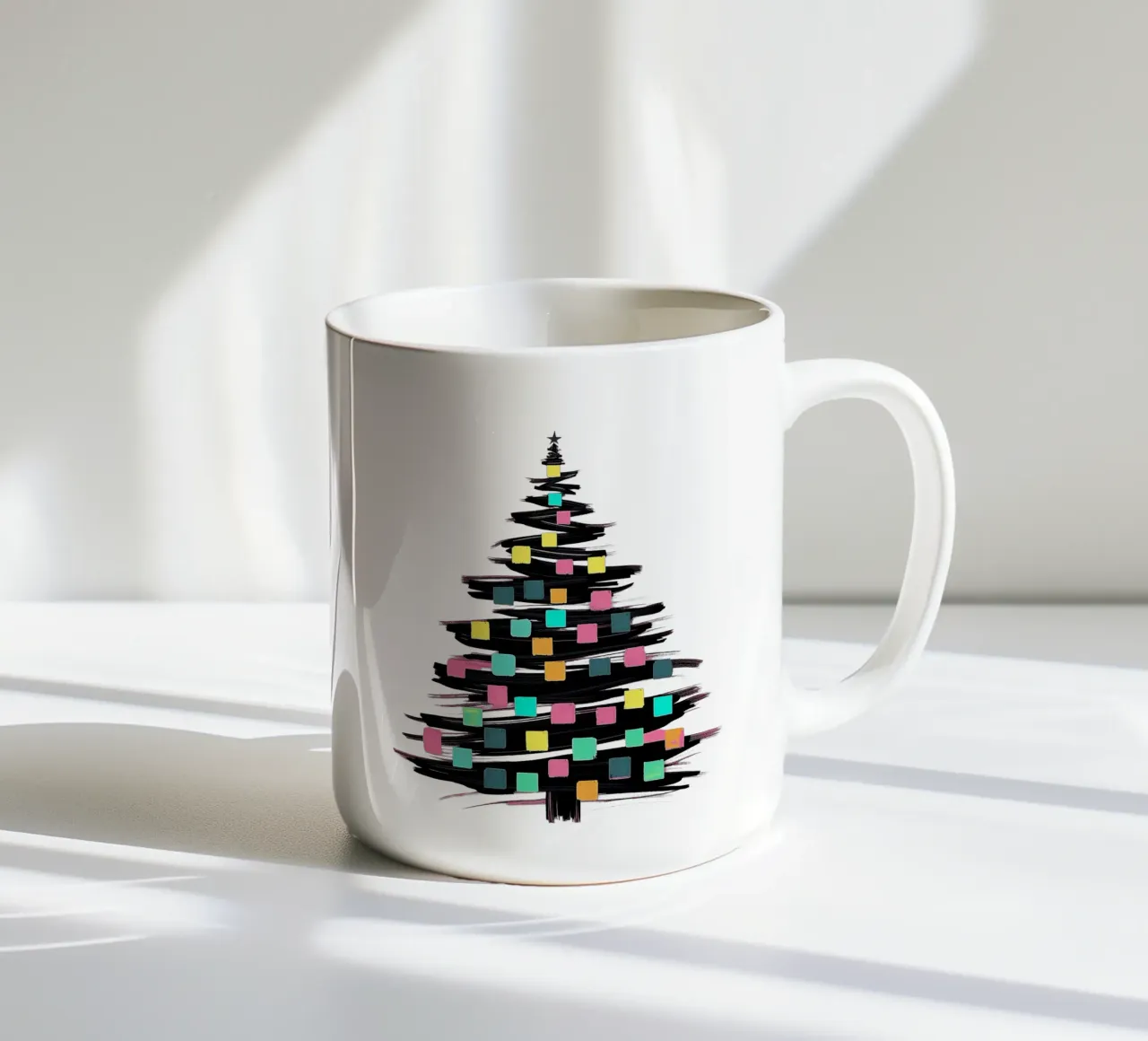 Albero di Natale_colorato tazza in ceramica da Farbträume