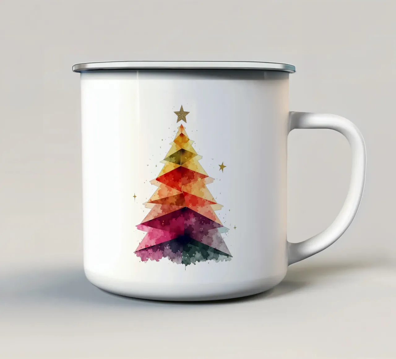 Dipingere l'albero di Natale tazza in smalto da Farbträume