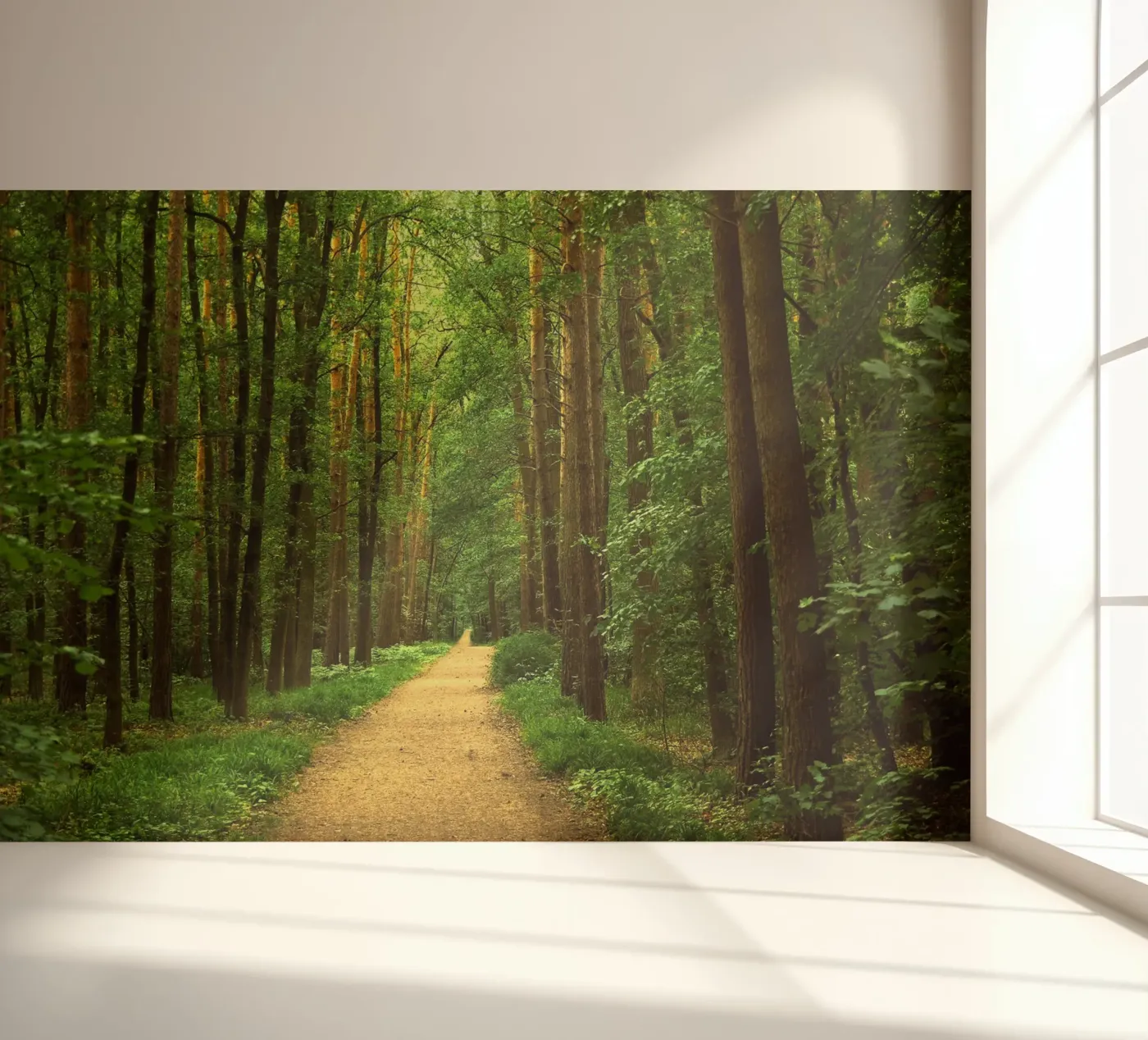 Forest path fotobehang van Atteloi