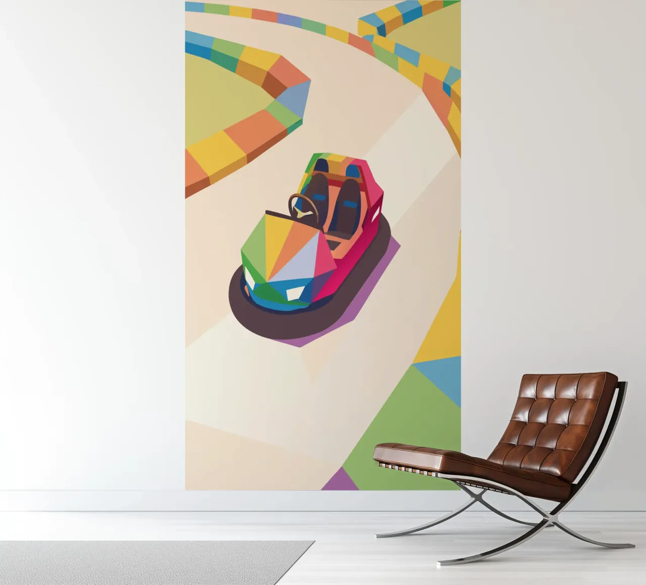 Botsauto fotobehang van POLYGON SPECIAL