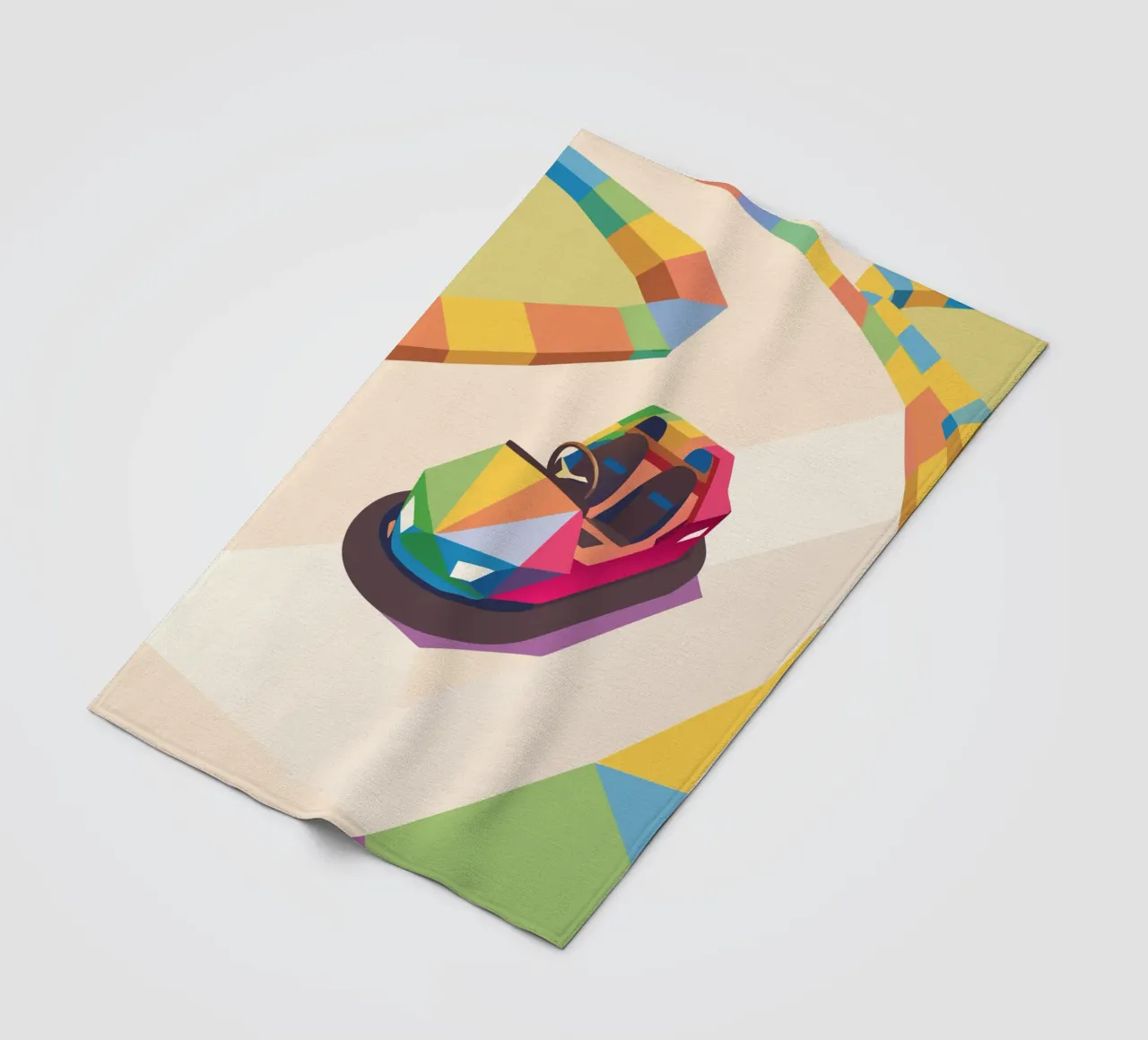 Bumper Car fleece blanket by POLYGON SPECIAL