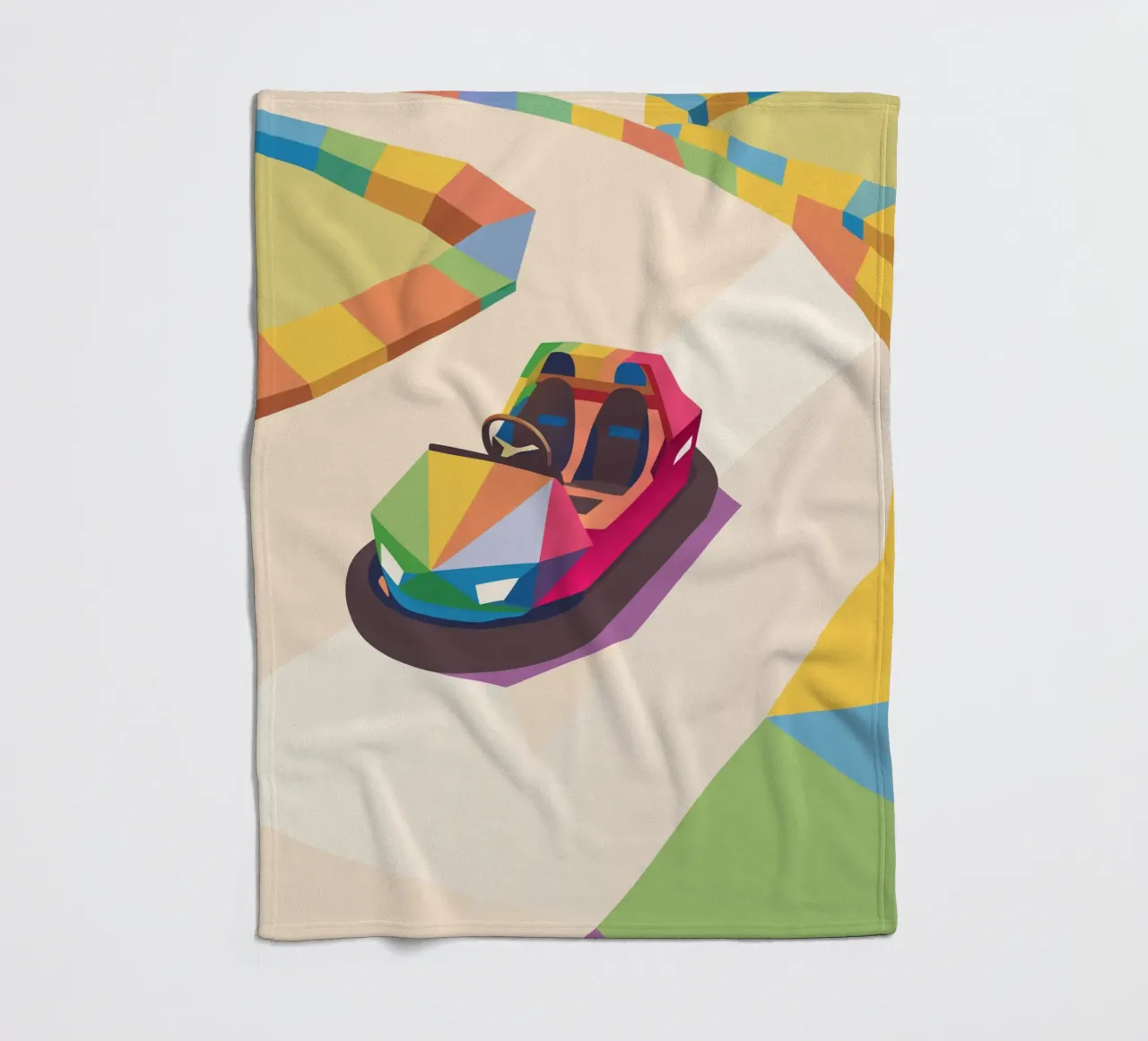 Bumper Car fleece blanket by POLYGON SPECIAL
