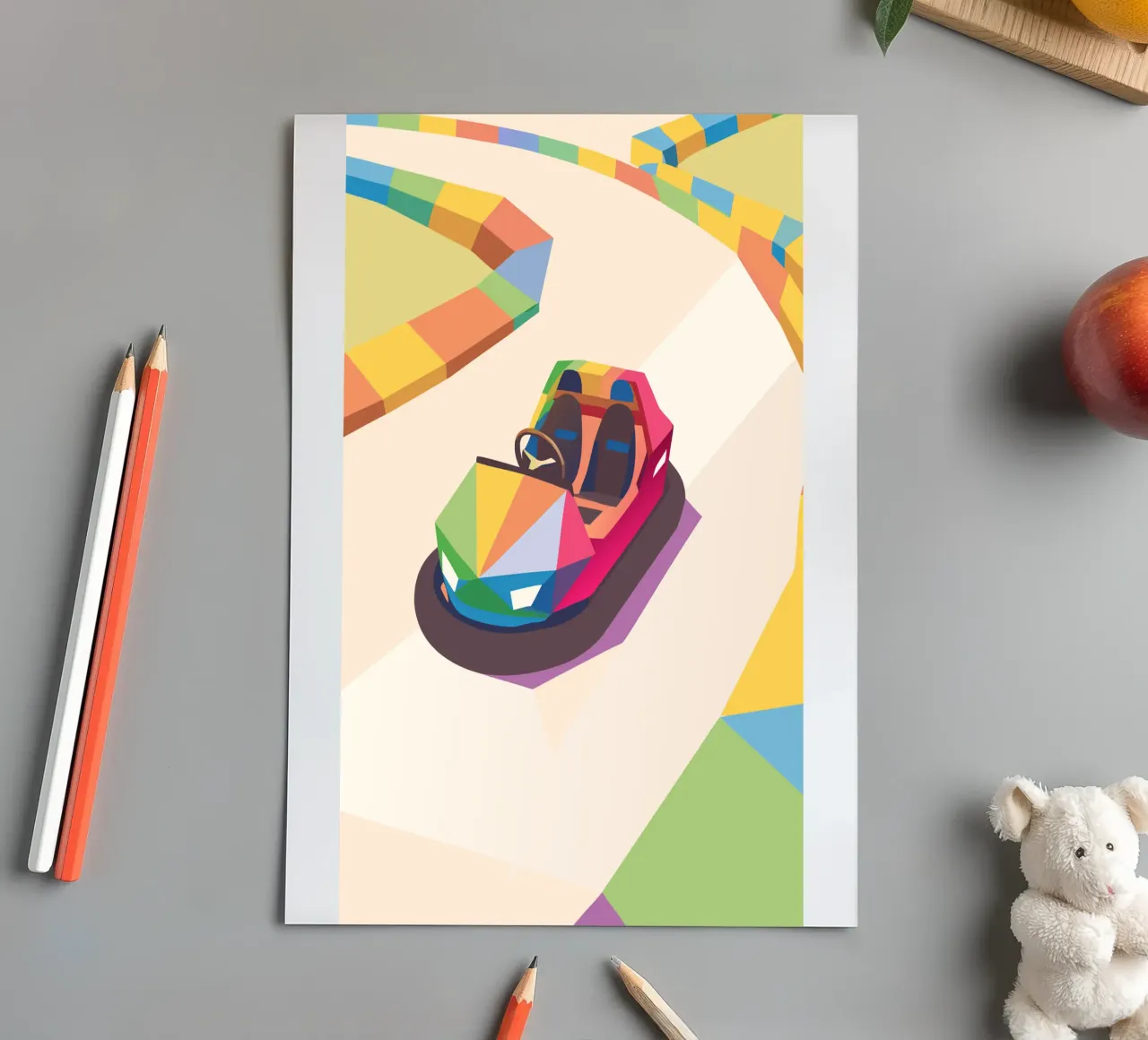 Botsauto stickervel van POLYGON SPECIAL