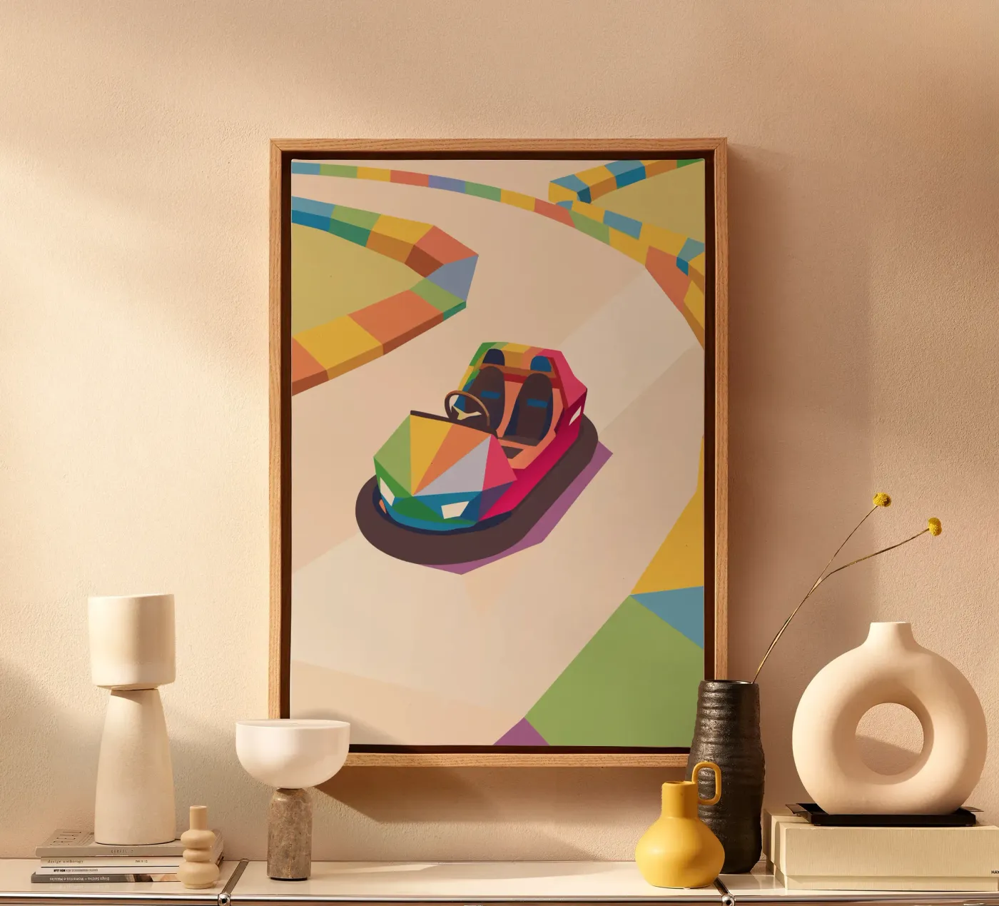 Bumper Car Leinwand von POLYGON SPECIAL