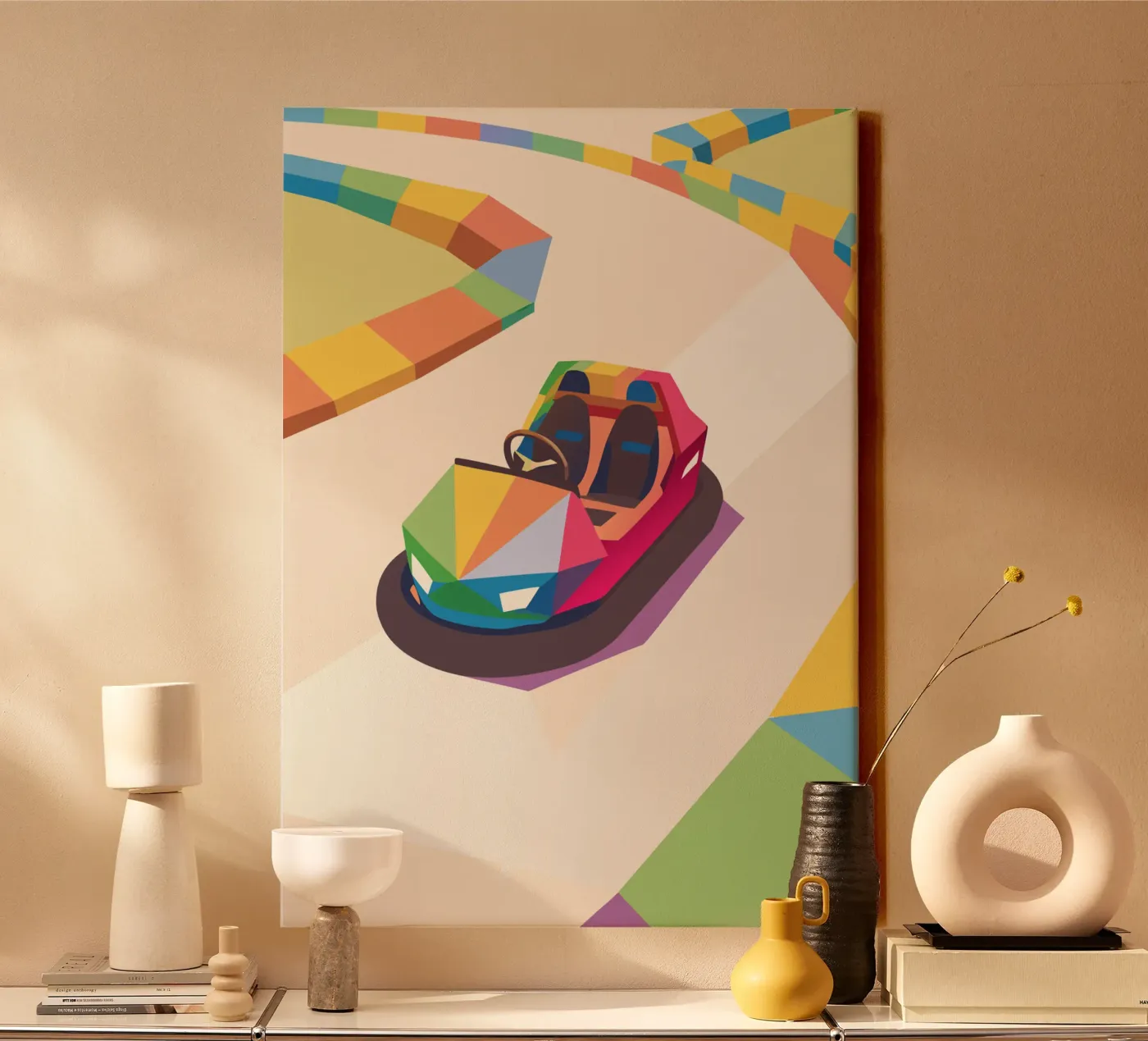 Bumper Car Leinwand von POLYGON SPECIAL