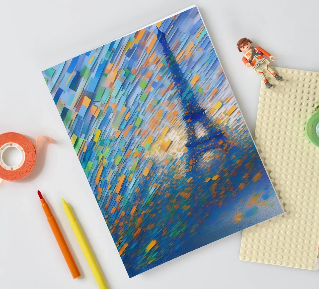 Abstract Painting_Eiffel Tower notebook by Farbträume