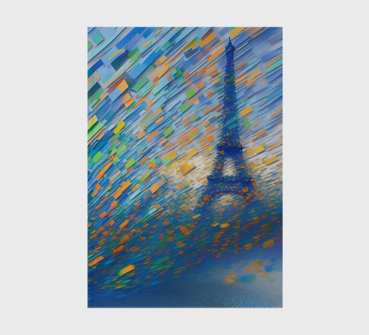 Abstract Painting_Eiffel Tower notebook by Farbträume