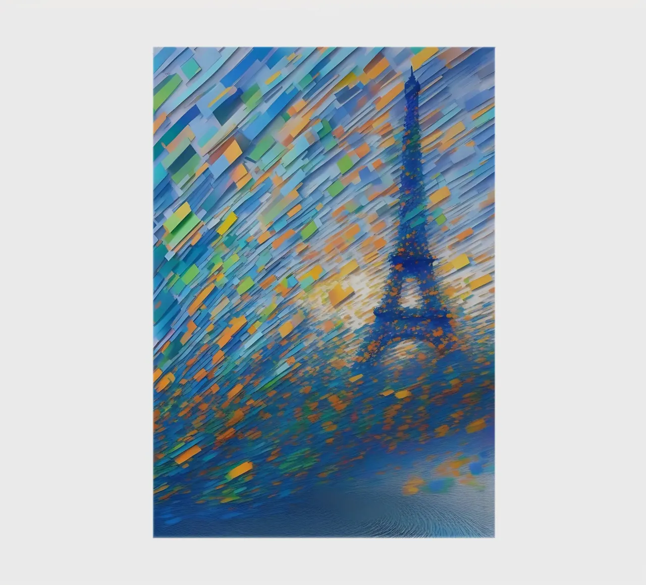 Abstract Painting_Eiffel Tower notebook by Farbträume