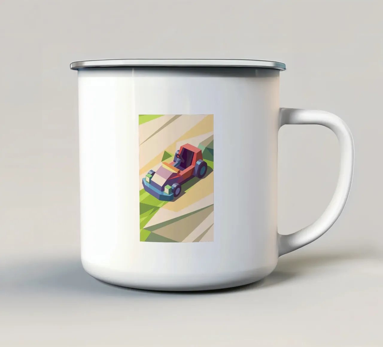 Go Kart tazza in smalto da POLYGON SPECIAL