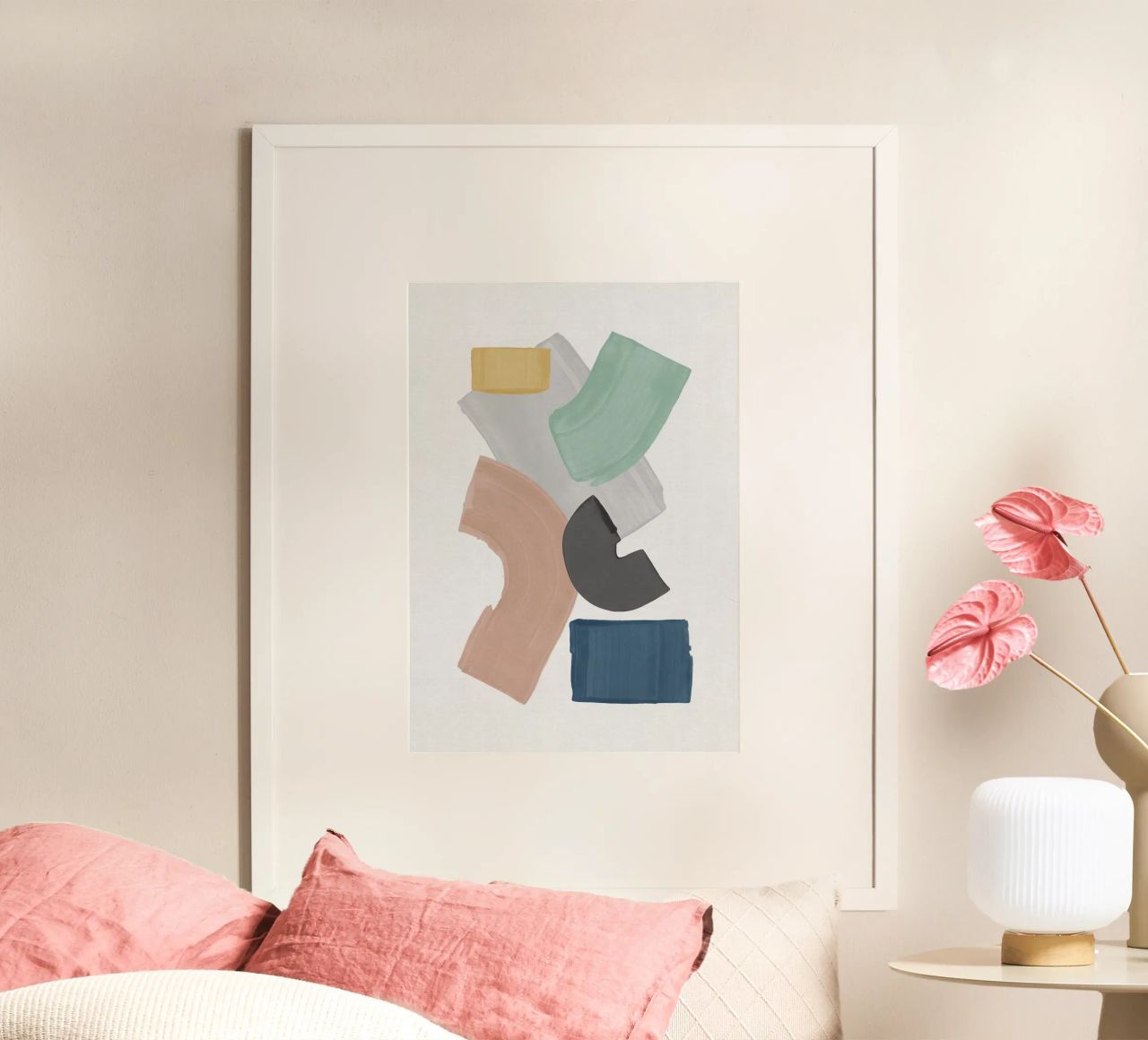 Pastel Paint Blocks poster by Orara Studio