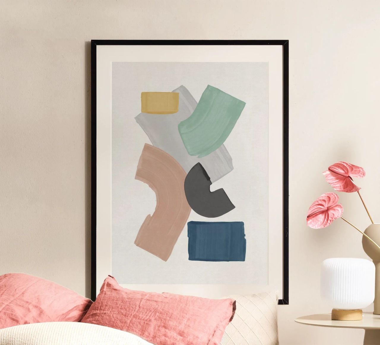 Pastel Paint Blocks poster by Orara Studio
