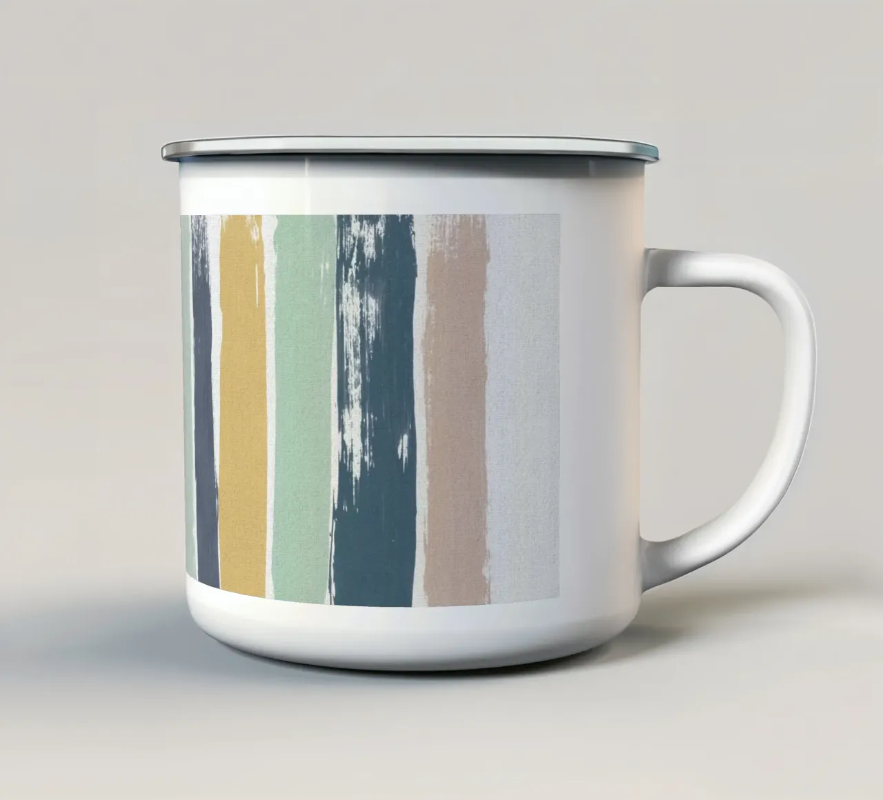 Strisce pastello tazza in smalto da Orara Studio