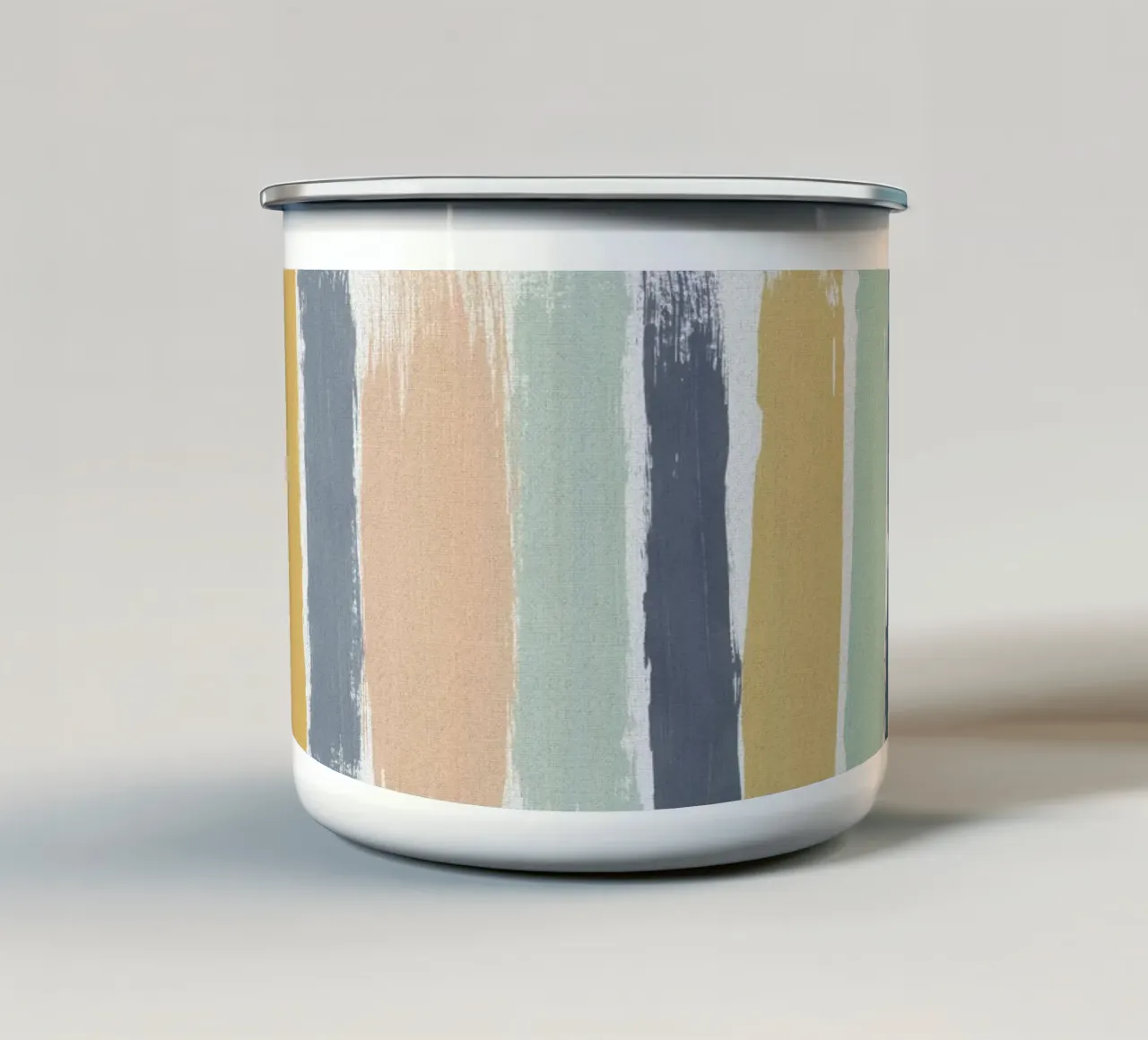 Strisce pastello tazza in smalto da Orara Studio