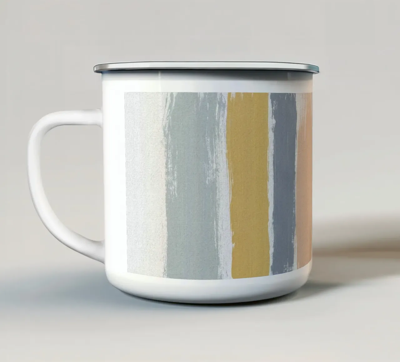 Strisce pastello tazza in smalto da Orara Studio