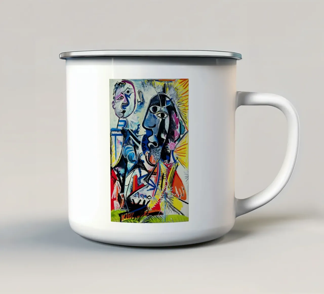 dipinto di una coppia tazza in smalto da eternal nino