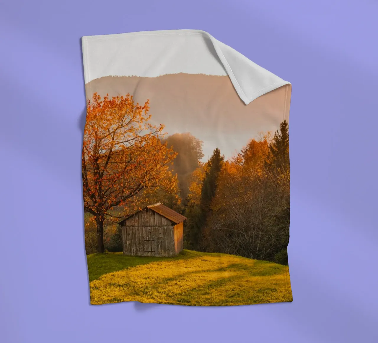 Herbstbaum in der Schweiz Fleecedecke von Marcel Bisig