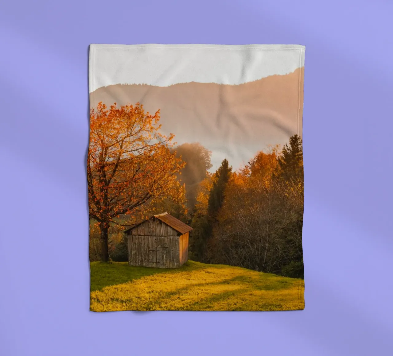 Herbstbaum in der Schweiz Fleecedecke von Marcel Bisig