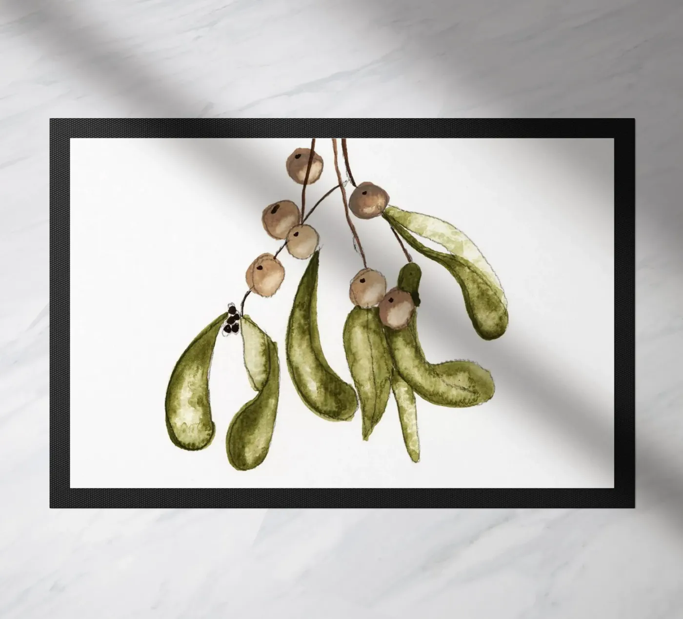 mistletoe doormat by Nathys_illustration