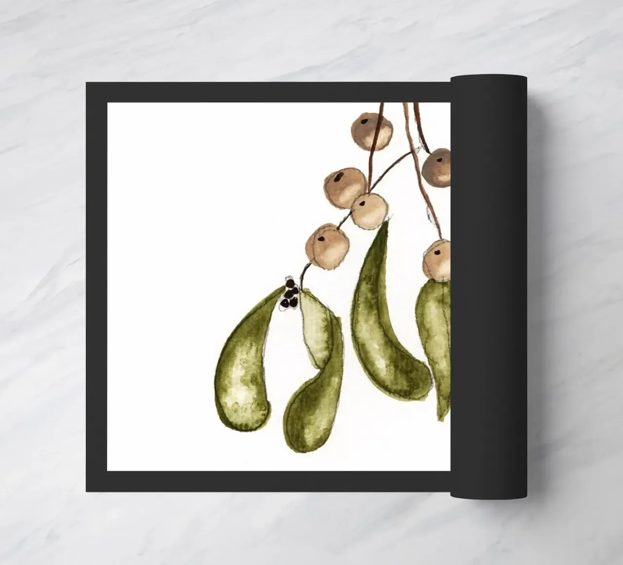 mistletoe doormat by Nathys_illustration