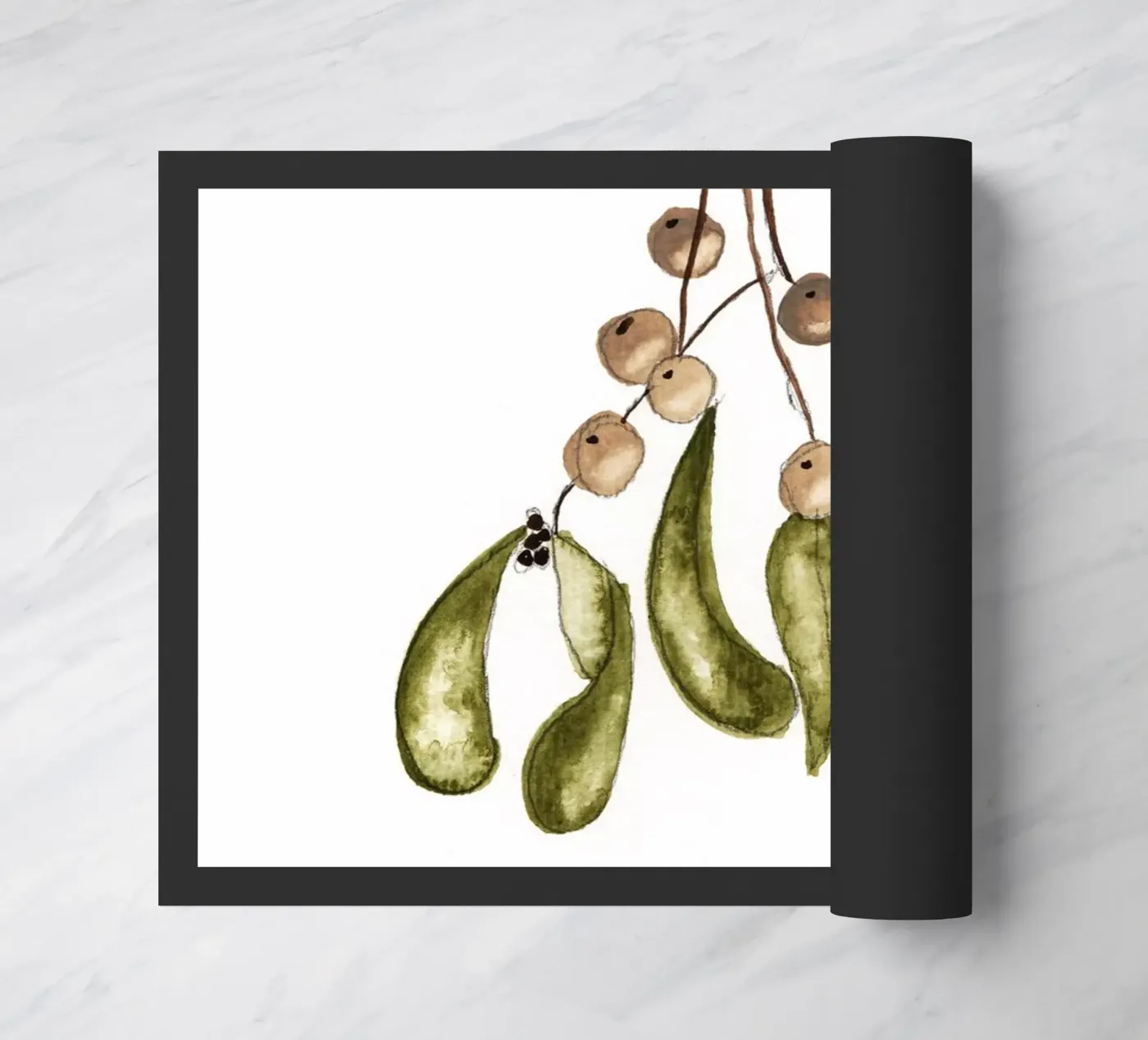 mistletoe doormat by Nathys_illustration