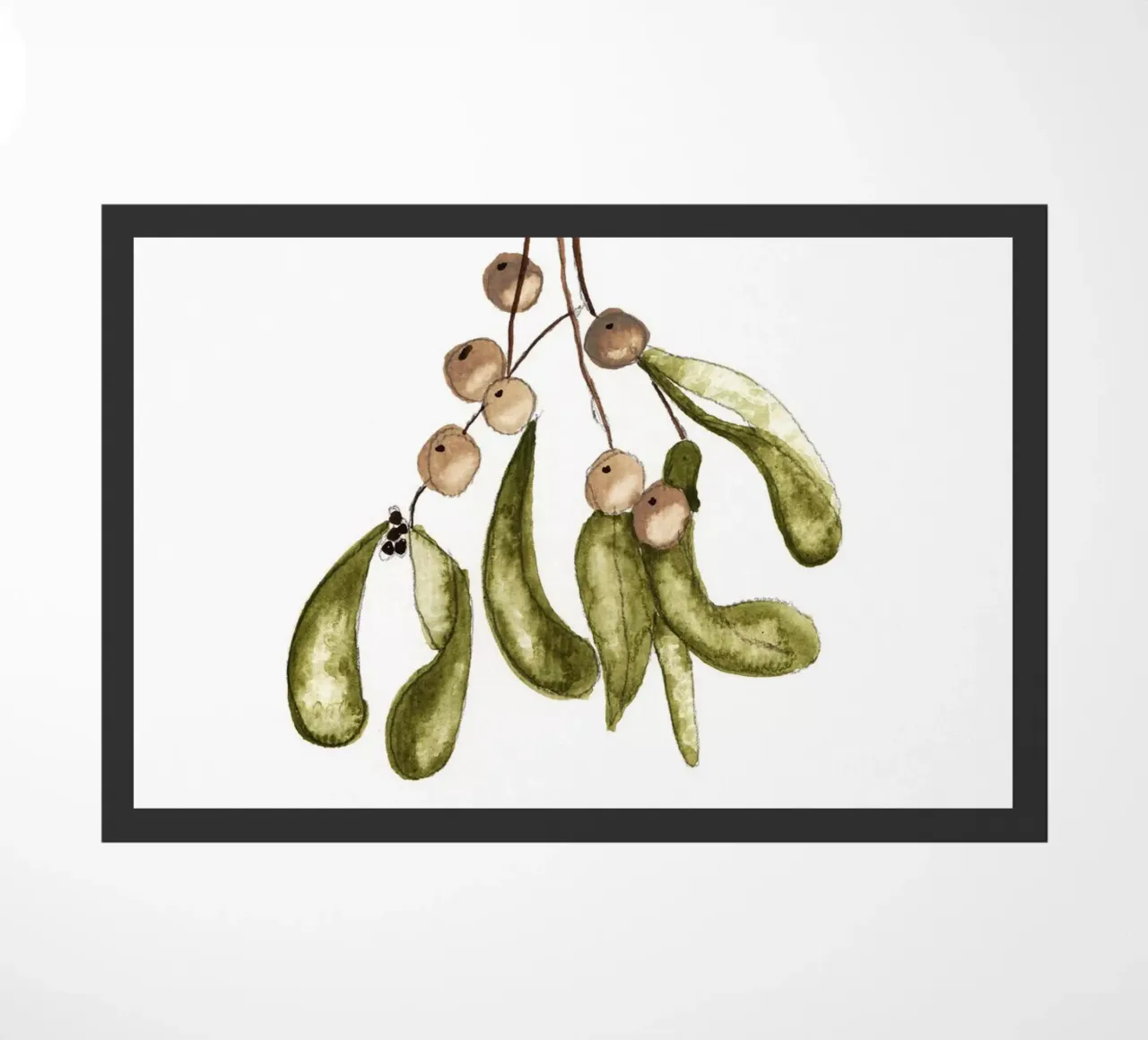 mistletoe doormat by Nathys_illustration