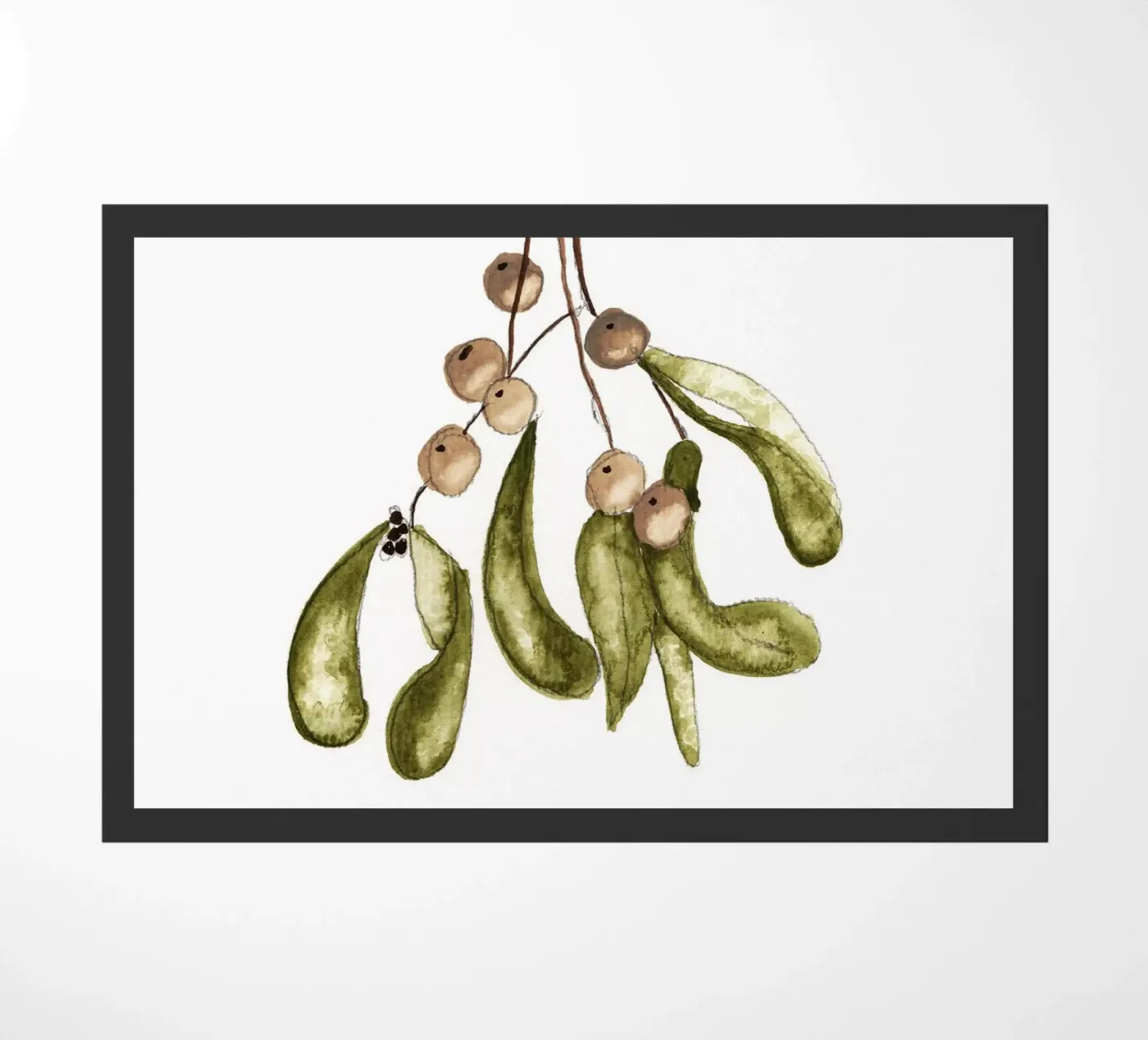 mistletoe doormat by Nathys_illustration