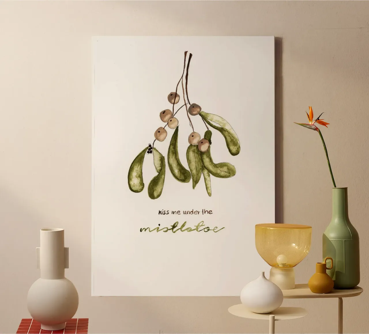 mistletoe canvas by Nathys_illustration