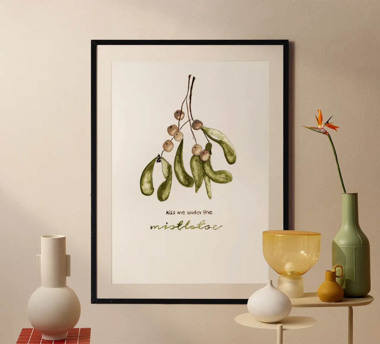 mistletoe poster by Nathys_illustration