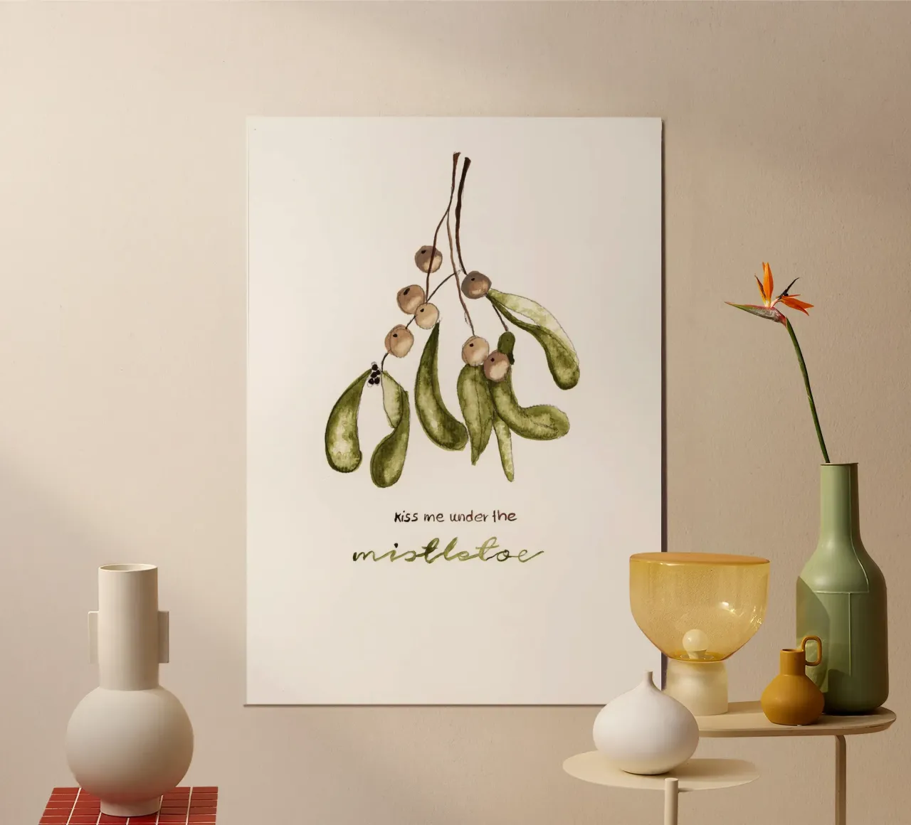 mistletoe poster by Nathys_illustration