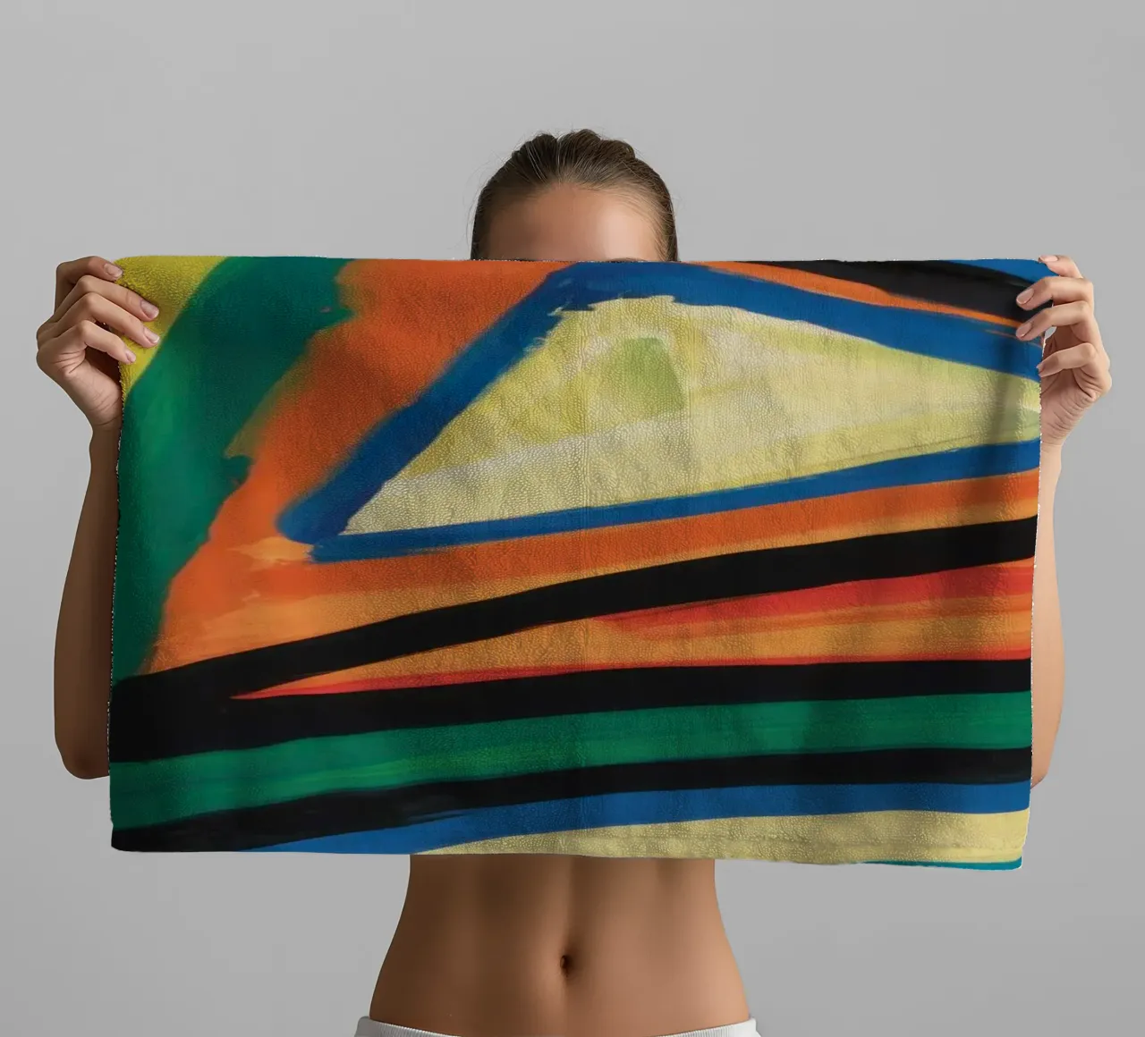Vibrant Abstract Expression towel by Solace Light