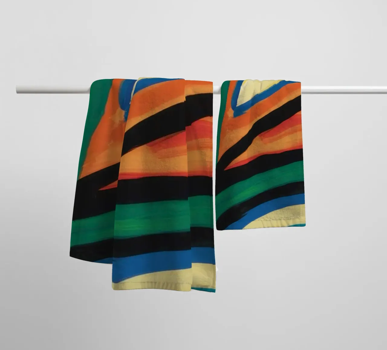 Vibrant Abstract Expression towel by Solace Light