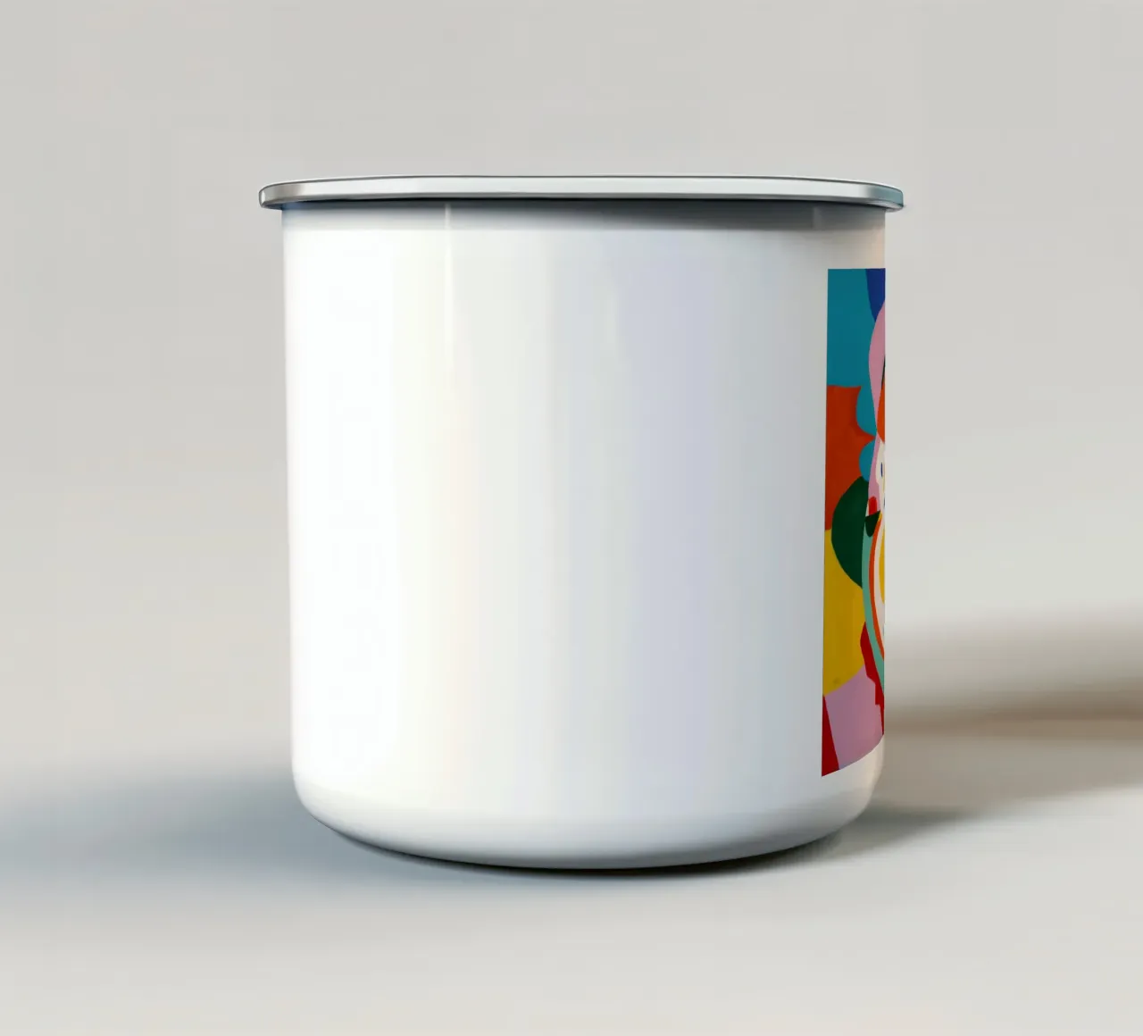 Forme aviarie astratte tazza in smalto da Solace Light