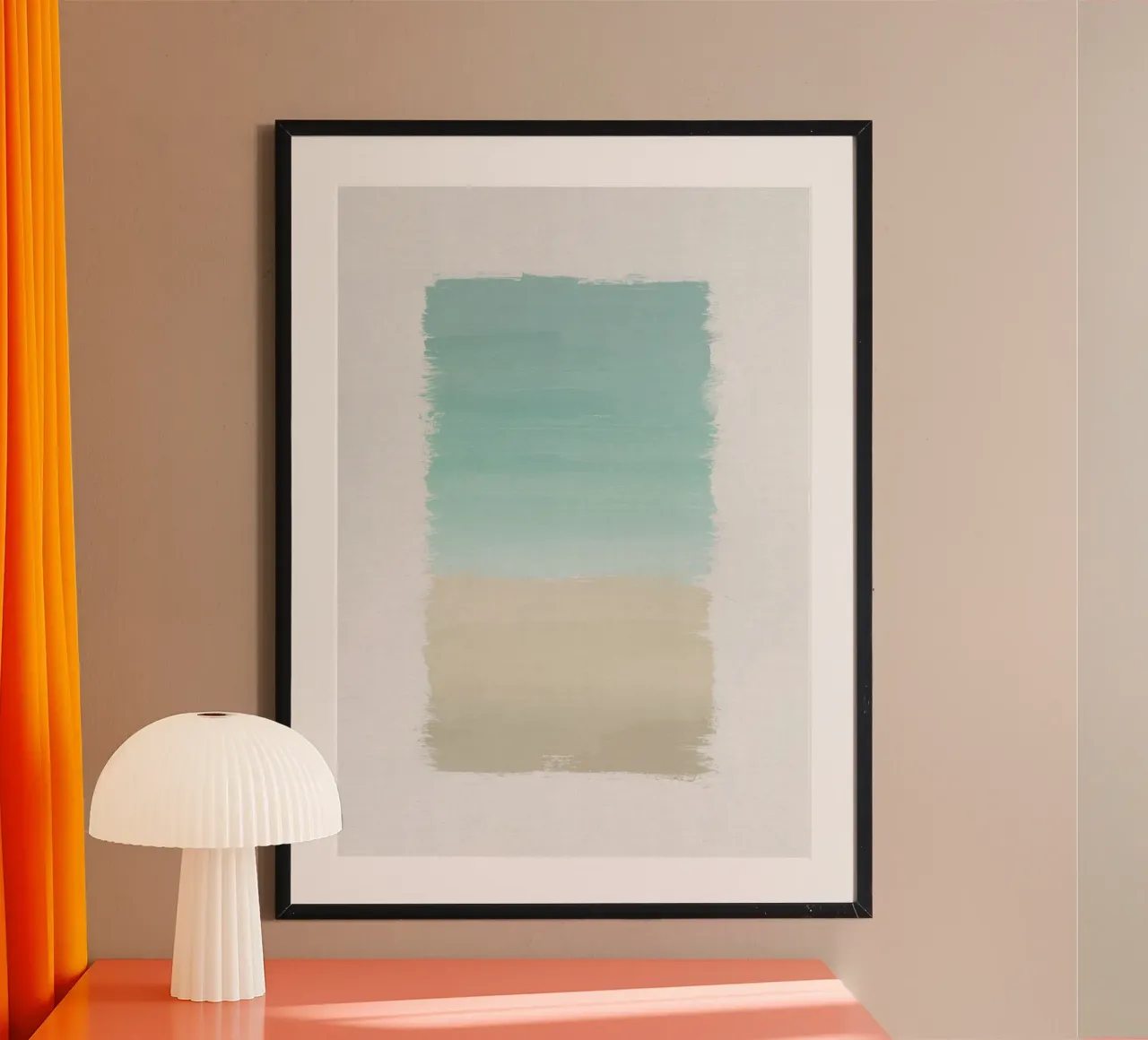 Turquoise Abstract hahnemühle by Orara Studio