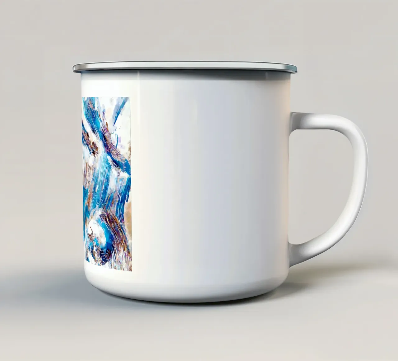 Chiarezza Blu Oceano tazza in smalto da 83oranges