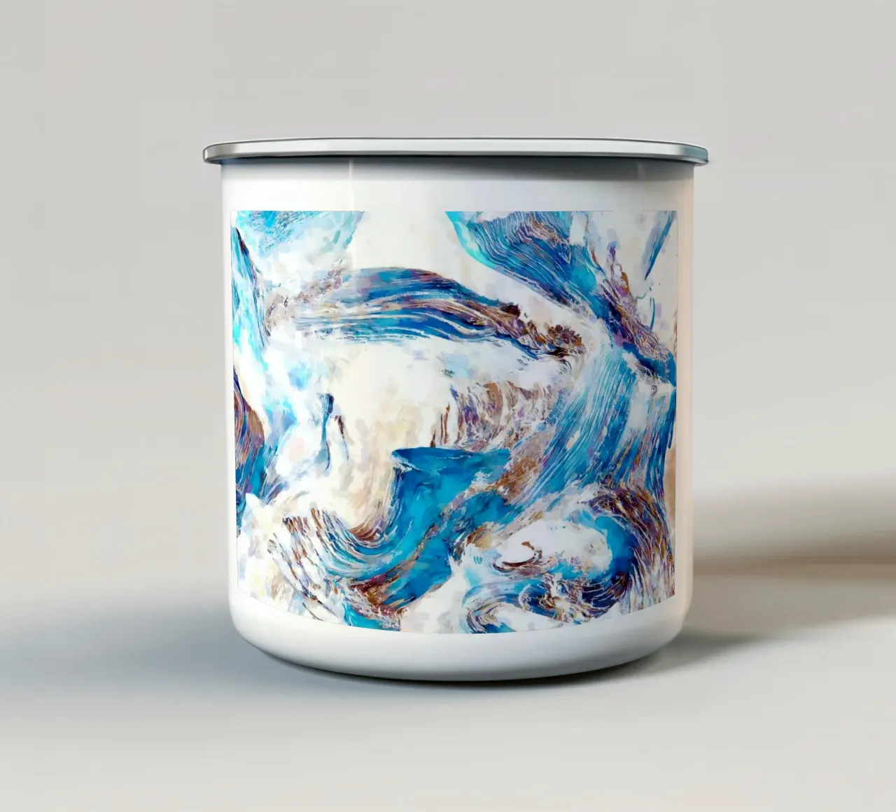 Chiarezza Blu Oceano tazza in smalto da 83oranges