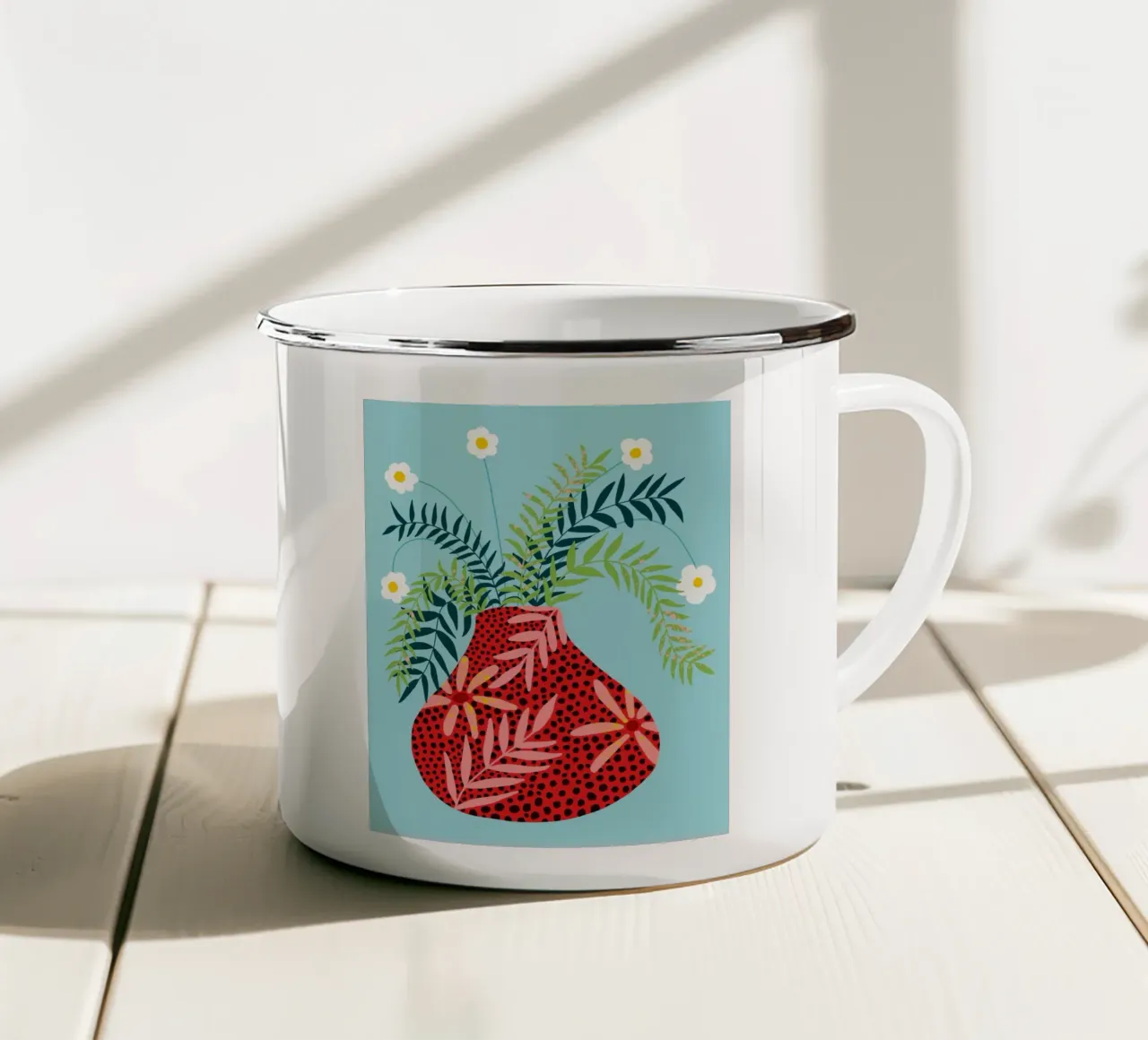 Vaso da fiori Sunny Side Up tazza in smalto da 83oranges