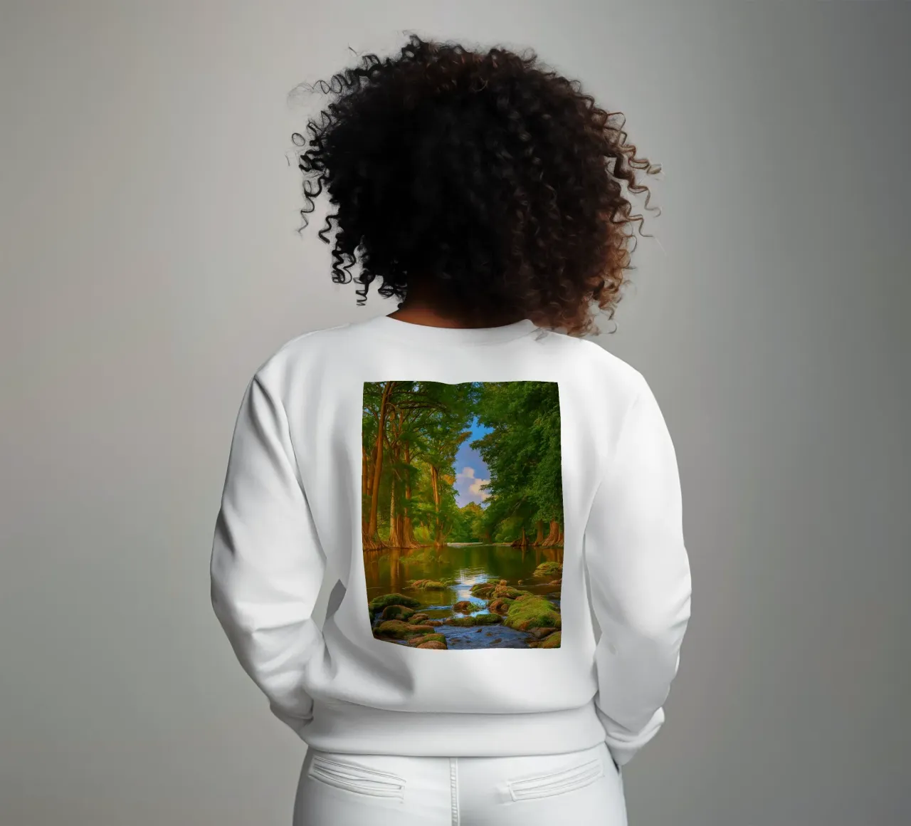 river in the forest sweatshirt by Klapadoa