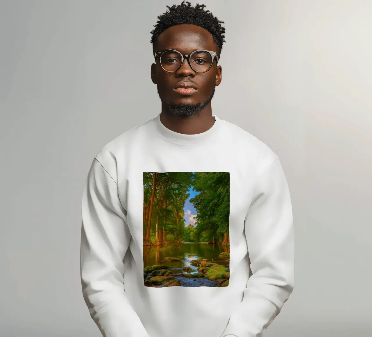 fiume nella foresta felpa da Klapadoa